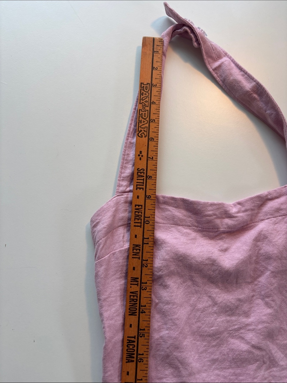 Abercrombie & Fitch Dusty Pink Linen halter top -784sku - Picture 8 of 8